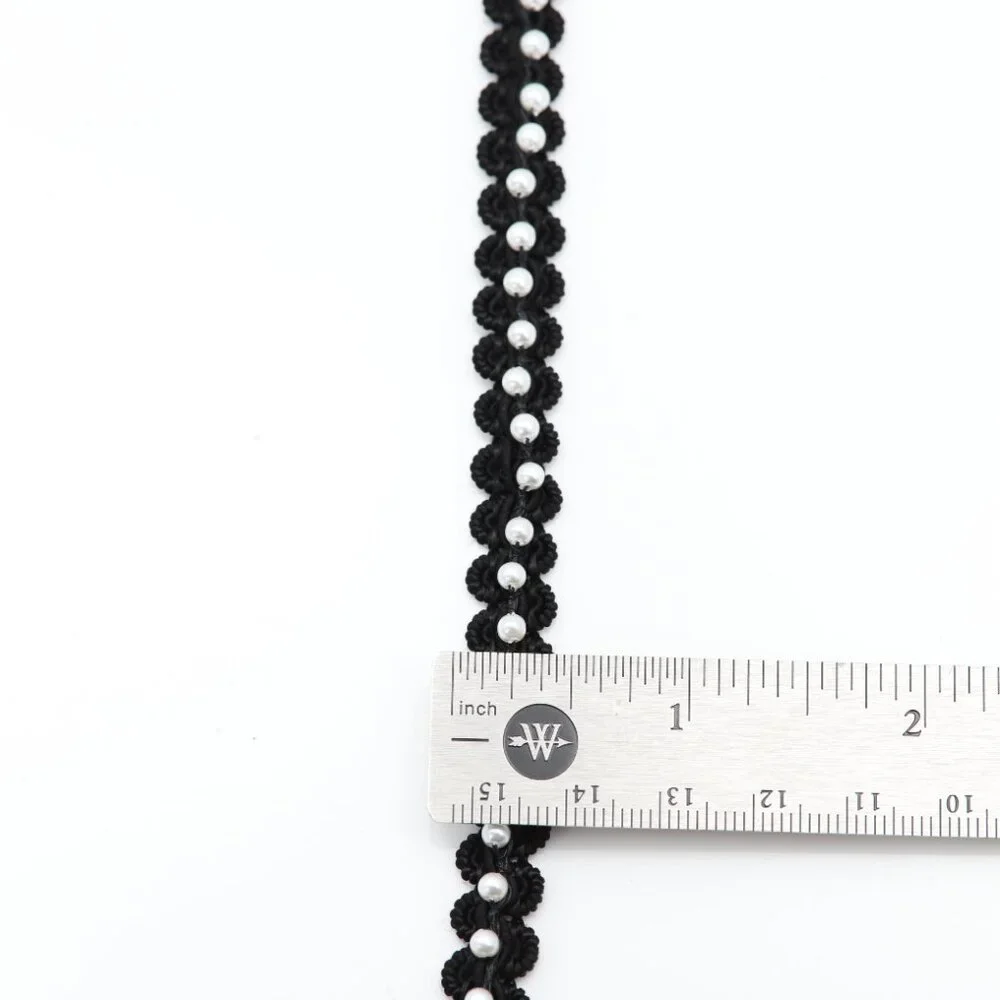 Fancy Black Choker Pearl Chokers adjustable - Picture 5 of 9